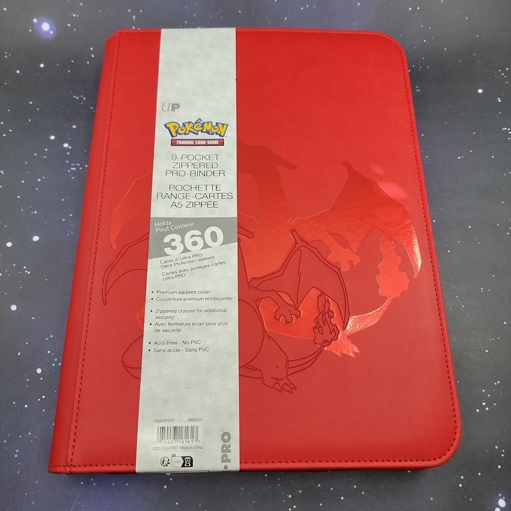 Ultra Pro: 9 Pocket Zip Pro Binder - Elite Series - Charizard, Holds 360 Cards